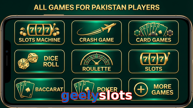 Main screen of Geelyslots games page for PK players